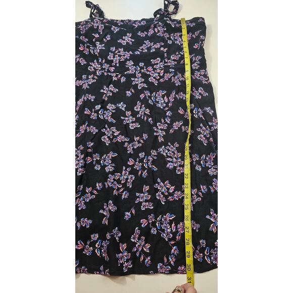 Torrid sz 2 (2X) tank tunic dress summer floral coquette stretch comfort black - Picture 6 of 8